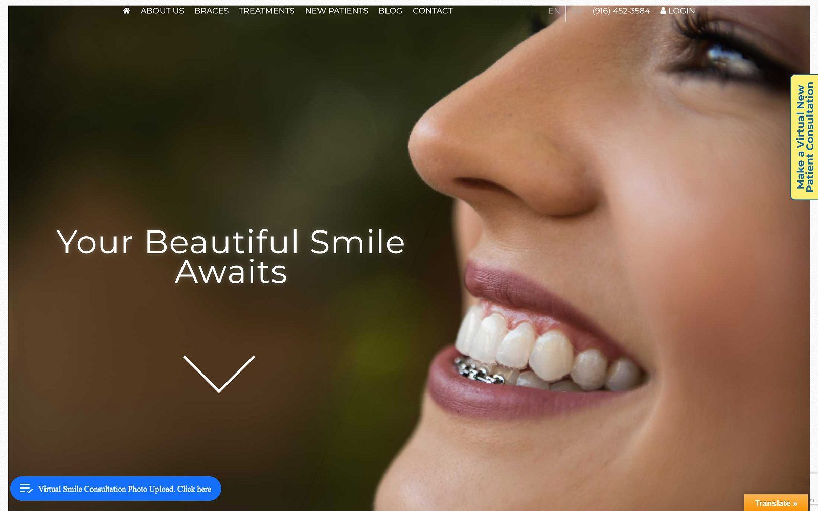 The screenshot of giannetti & booms orthodontic specialists website