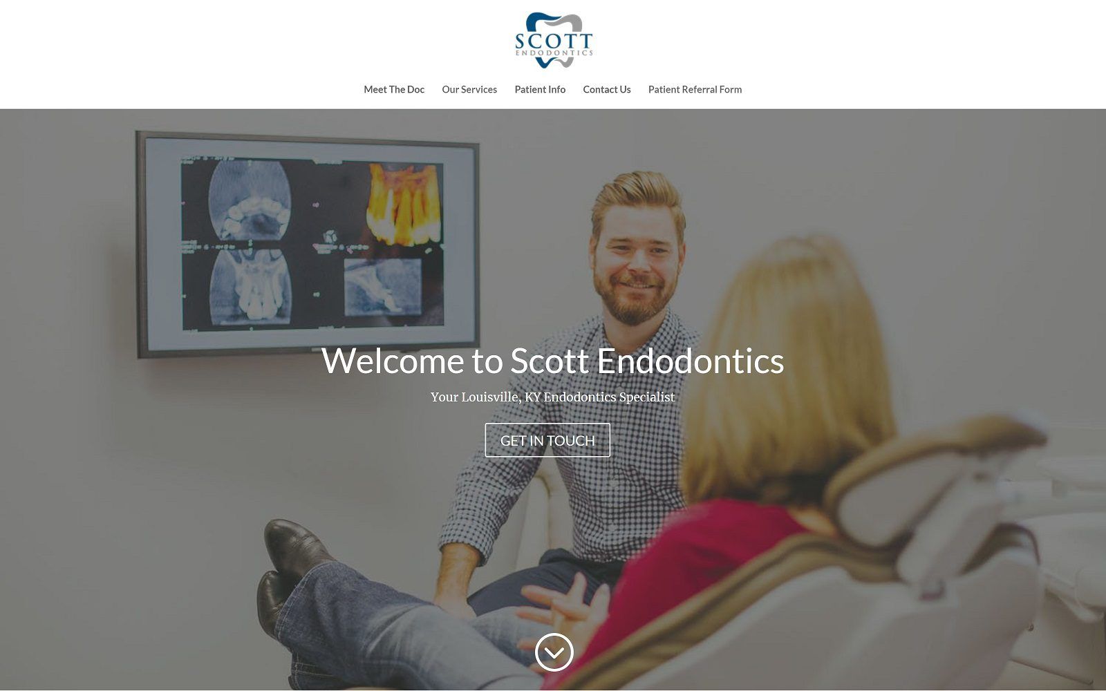 The screenshot of scott endodontics website