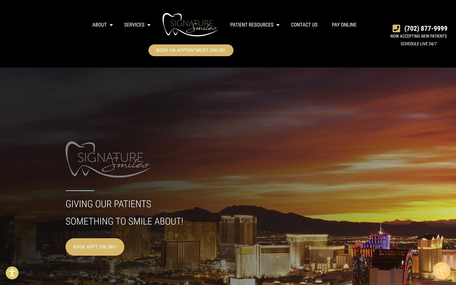 Signaturesmilesvegas. Com screenshot