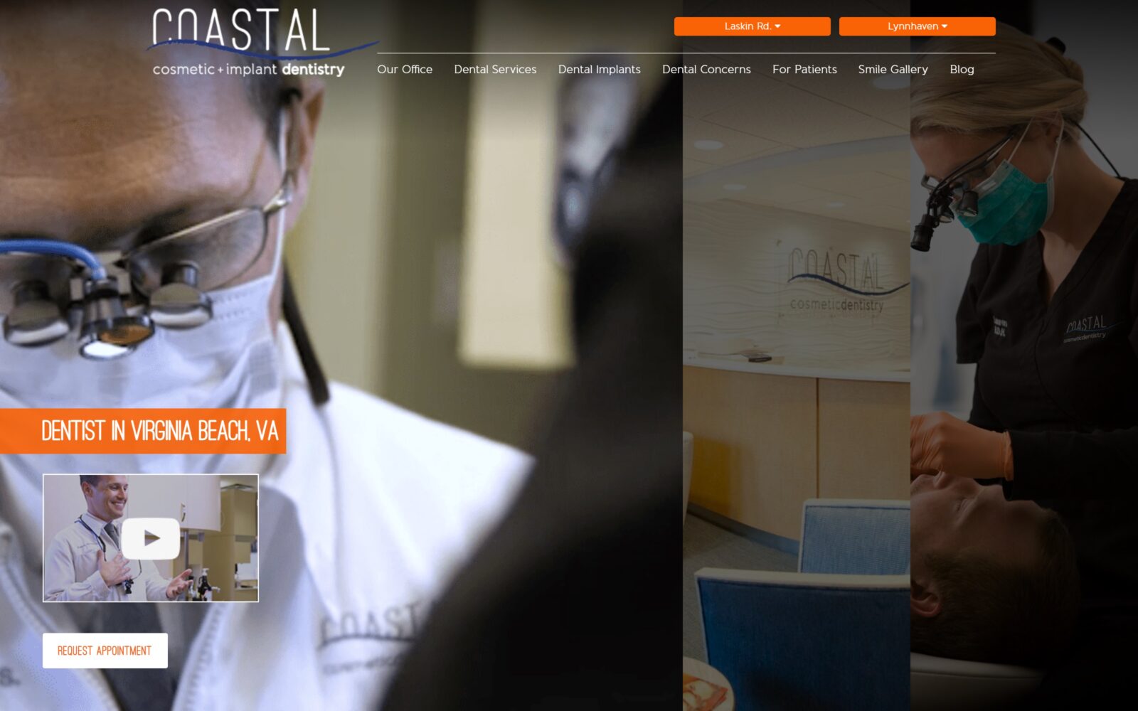 The screenshot of coastal cosmetic & implant dentistry website