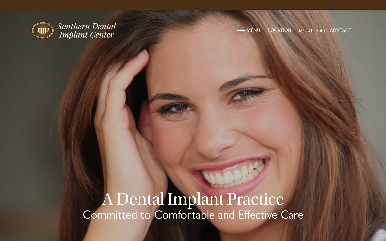 The screenshot of southern dental implant center website