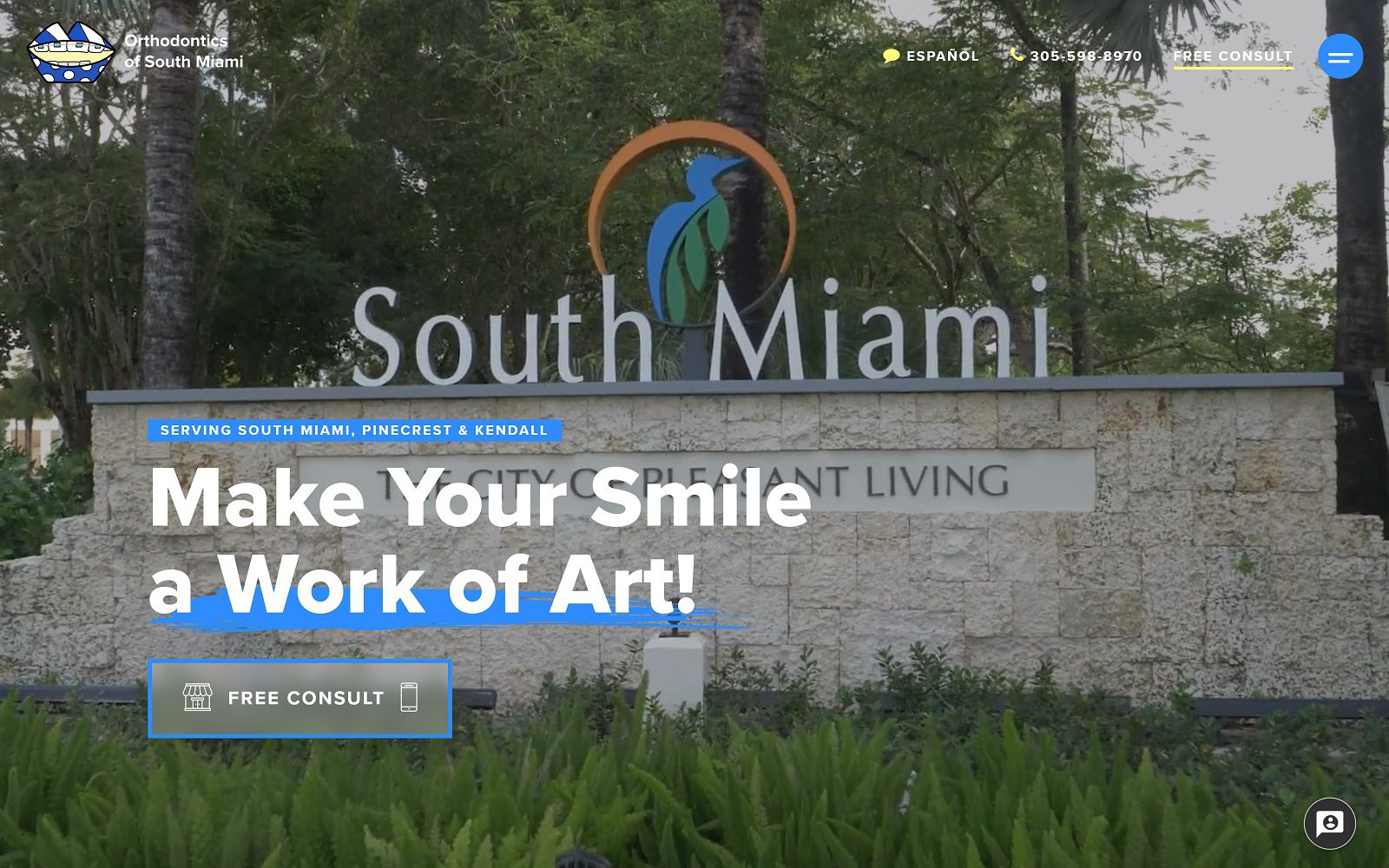 The screenshot of orthodontics of south miami website