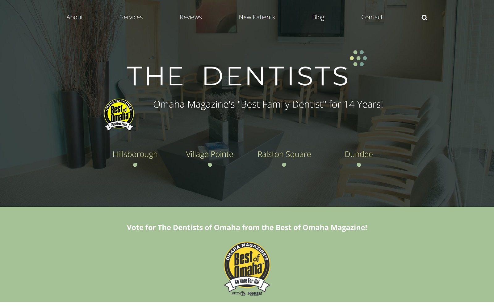 The screenshot of the dentists at hillsborough website