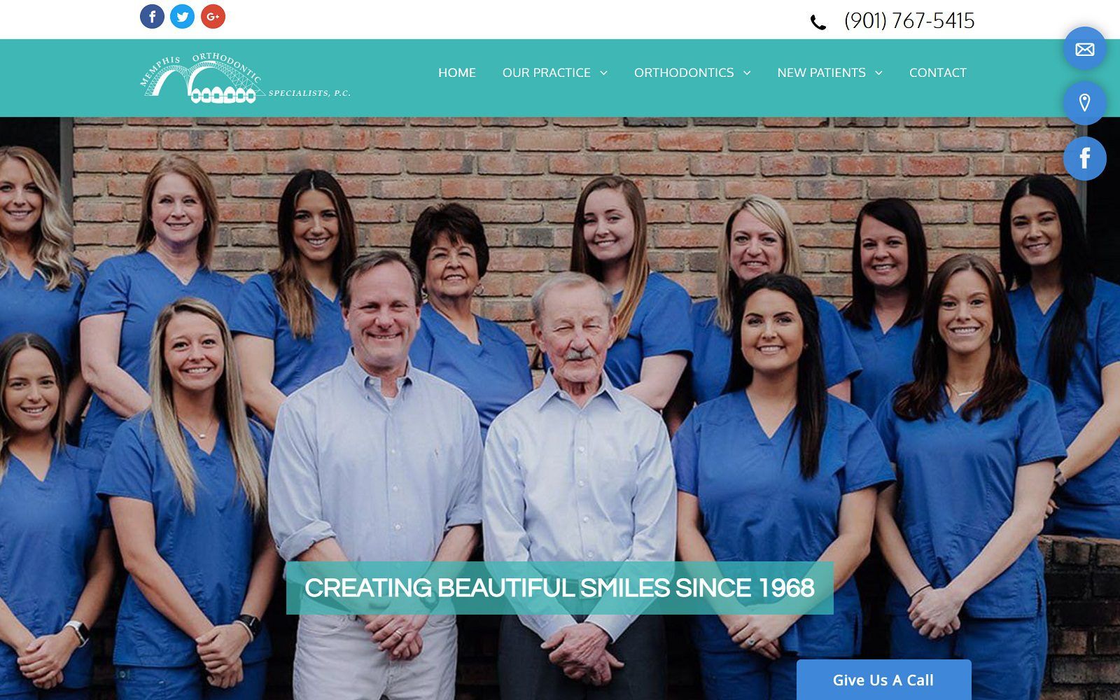 The screenshot of memphis orthodontic specialists: stanley and scott werner website