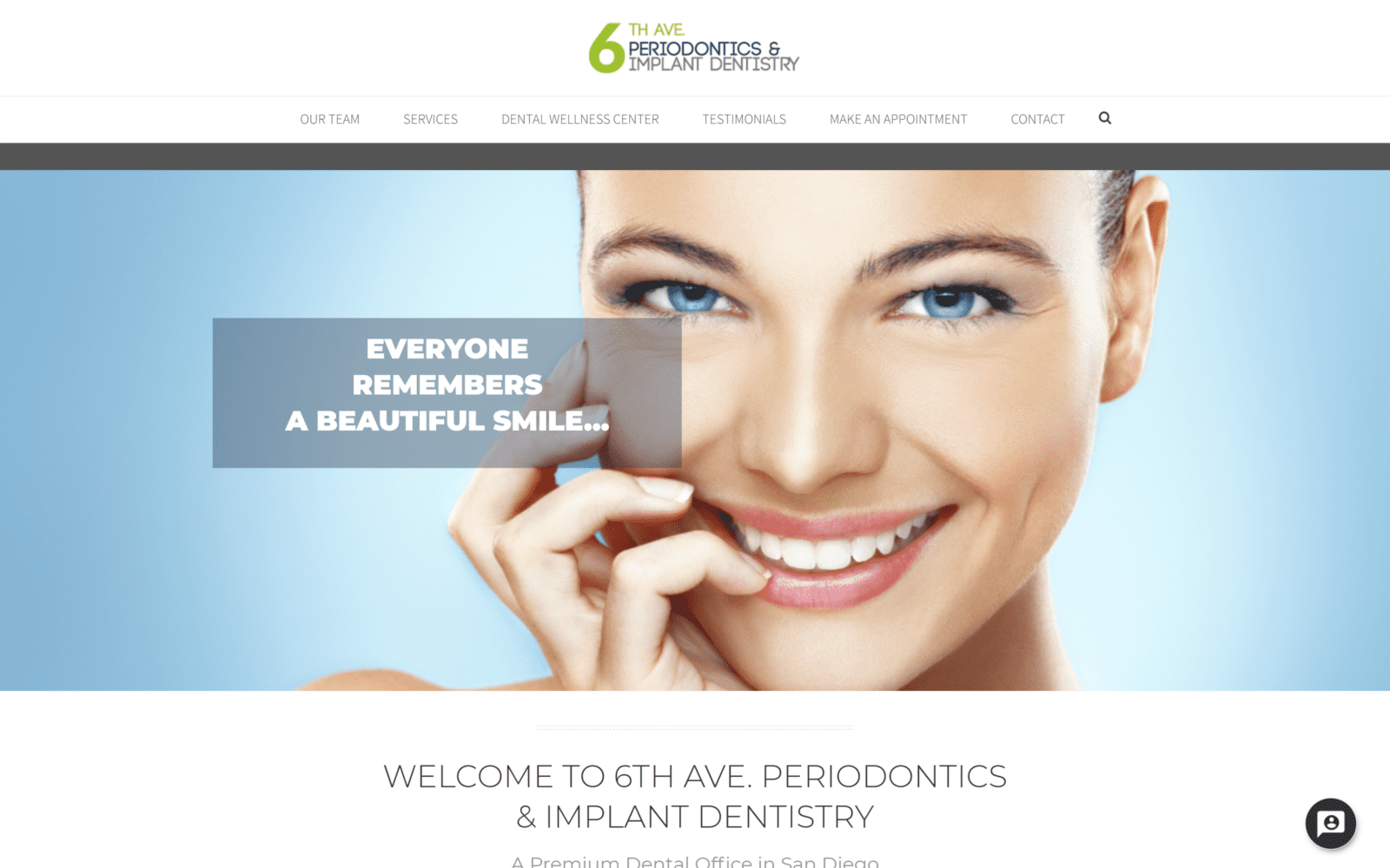 The screenshot of 6th avenue periodontics & implant dentistry website