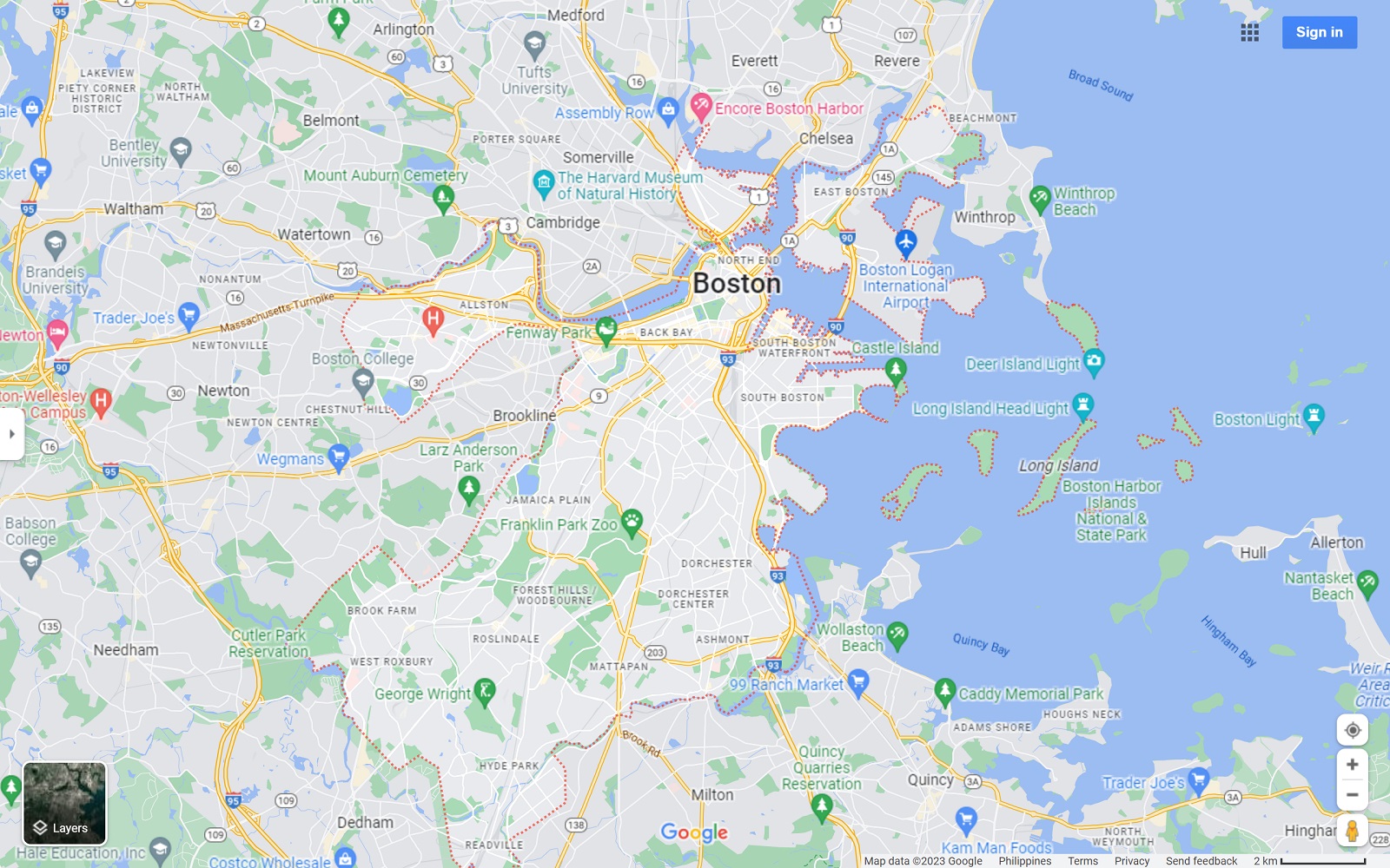 Boston MA map