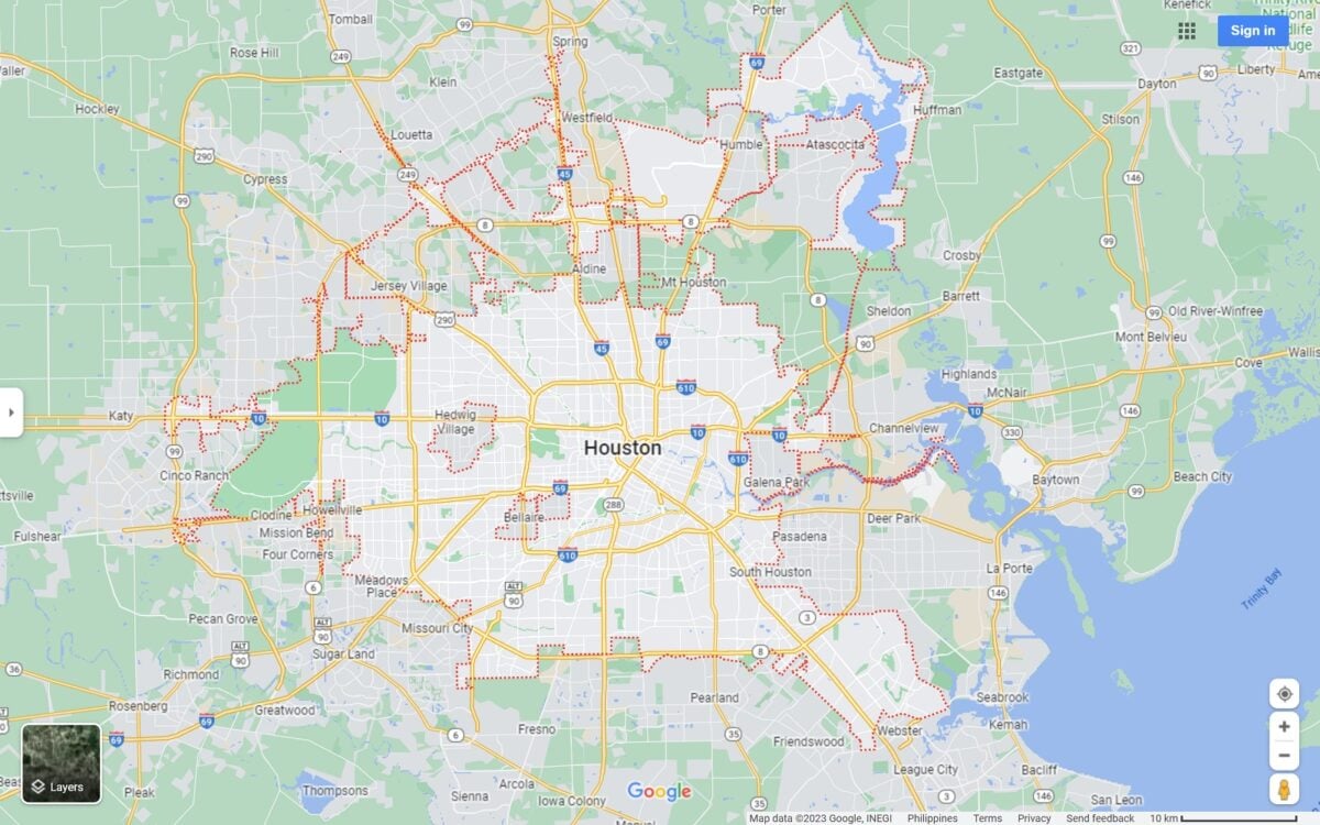 Houston TX map