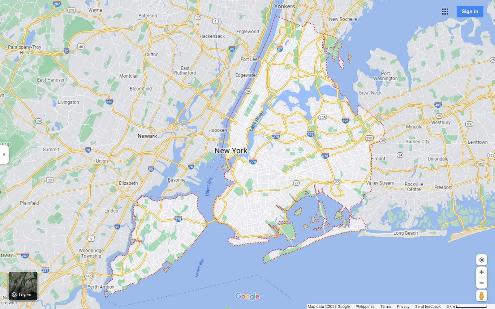 New York NY map