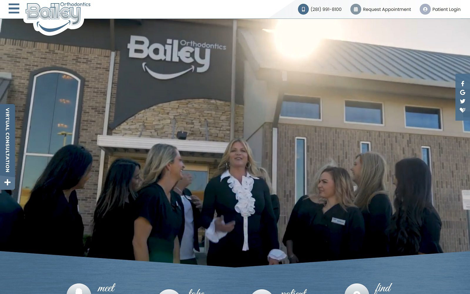 The screenshot of bailey orthodontics dr. Kara bailey website