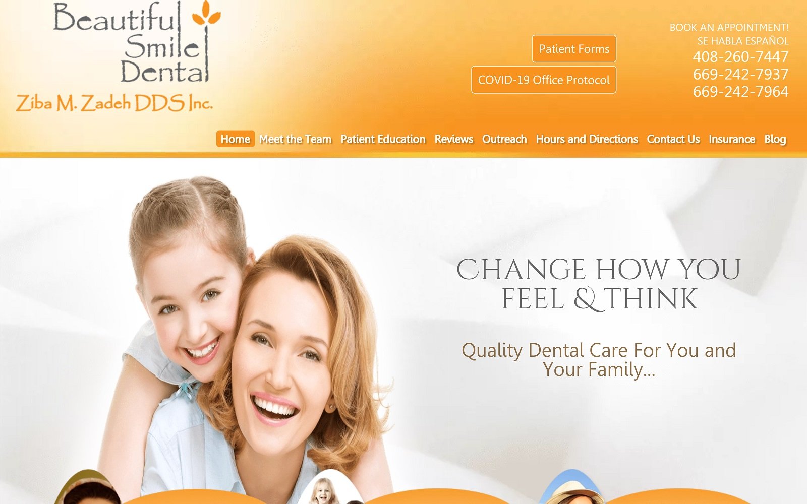 Beautifulsmiledental. Com screenshot