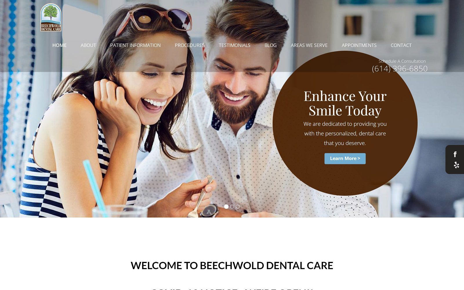 The screenshot of beechwold dental care - clintonville dentist website