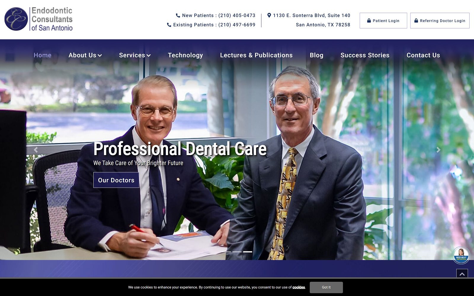 The screenshot of endodontic consultants of san antonio screenshot