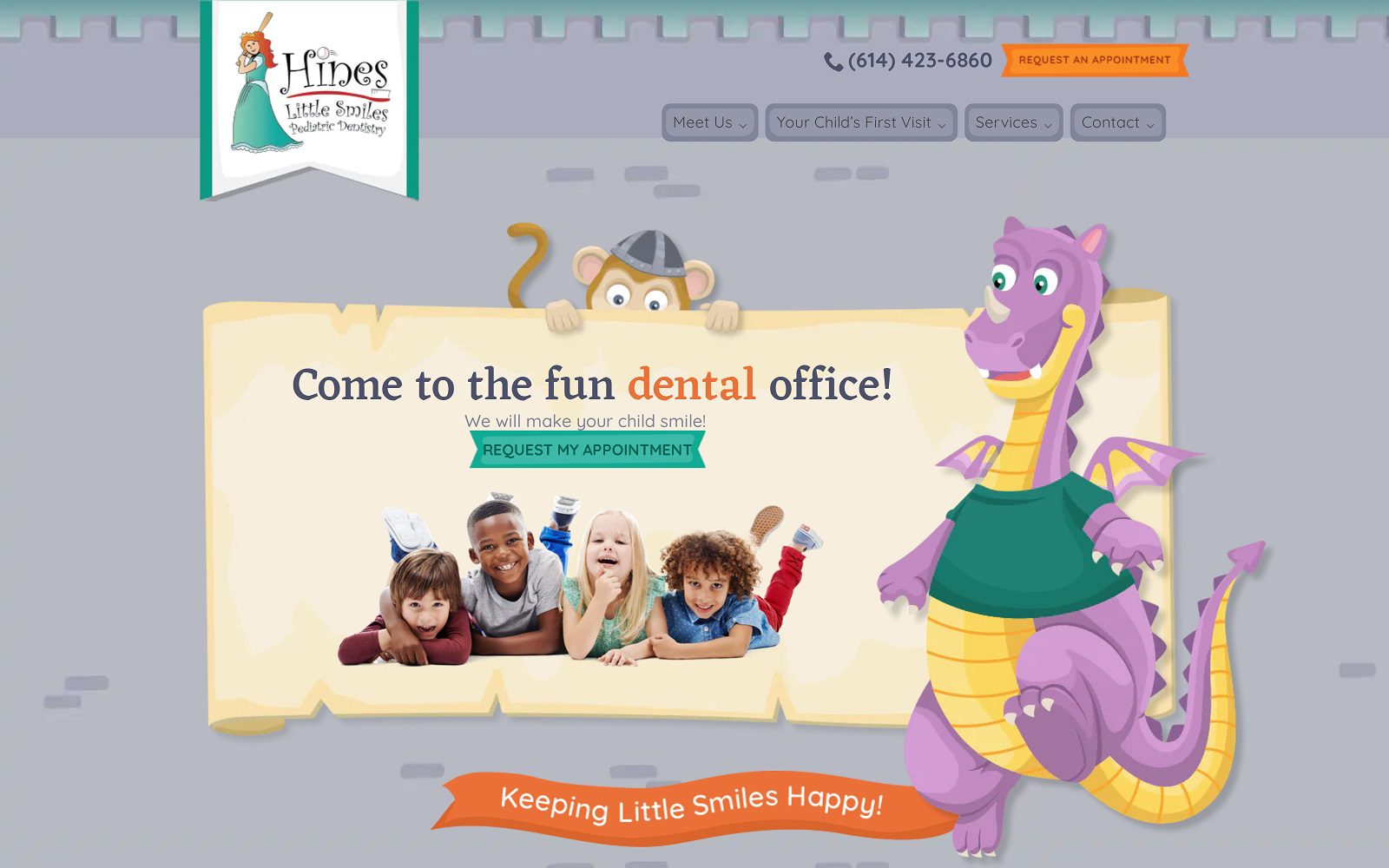 The Screenshot of Hines Little Smiles Website