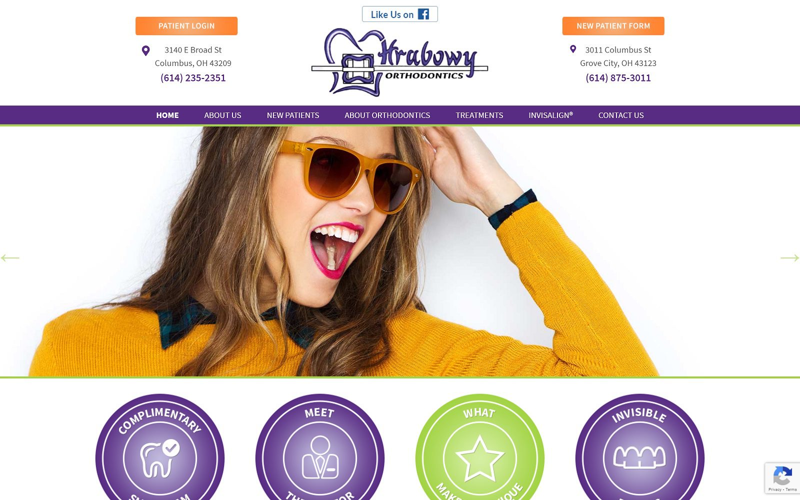 The screenshot of hrabowy orthodontics dr. Erik hrabowy website