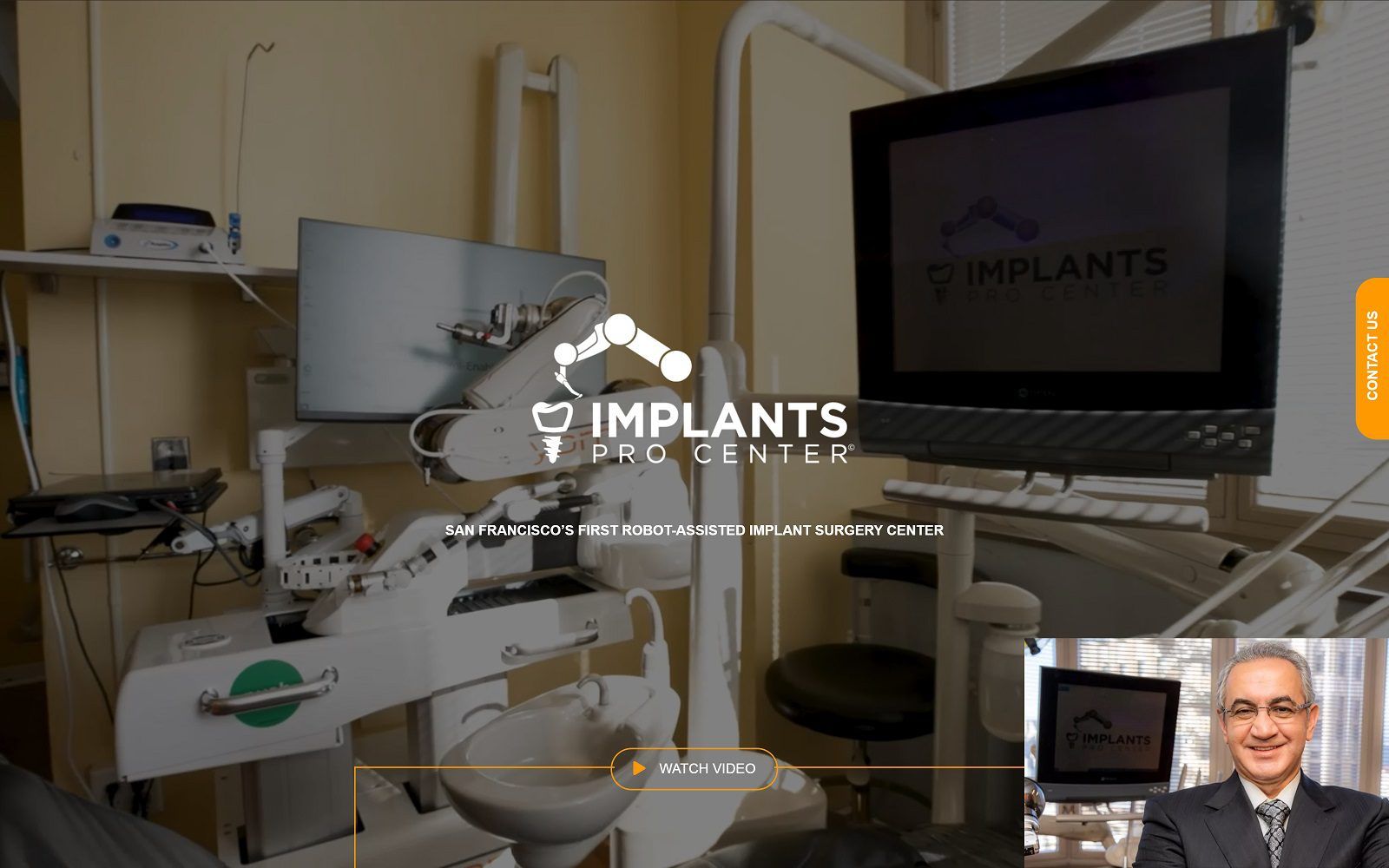 The screenshot of implants pro center© san francisco dr. Mohamed ali website