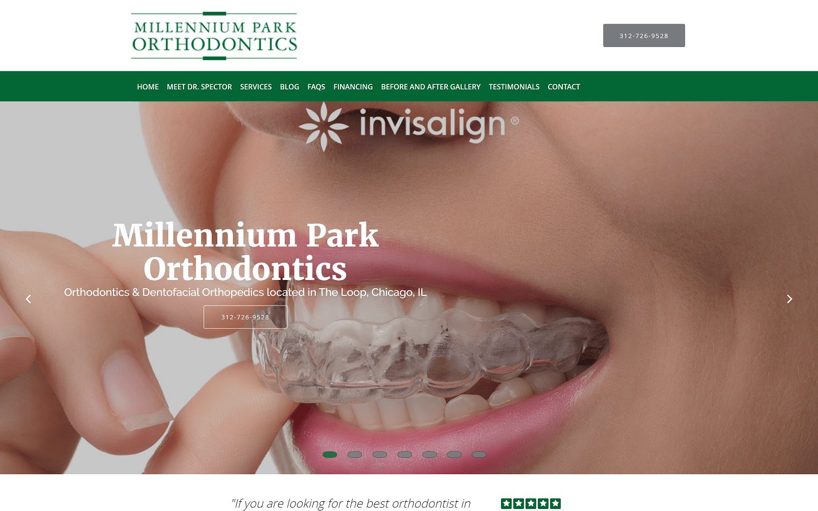 The screenshot of howard e. Spector, dds website