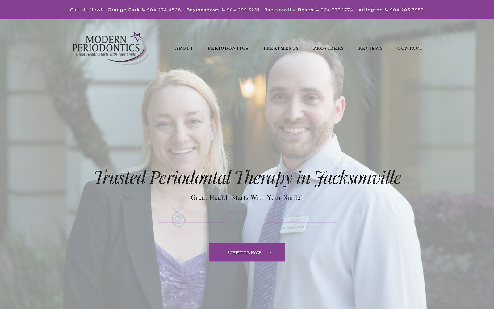 The screenshot of modern periodontics website