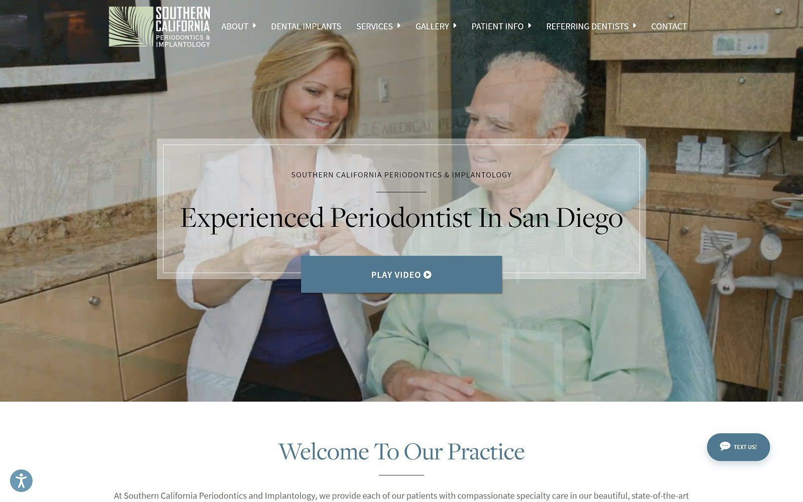 The screenshot of southern california periodontics & implantology- tina beck dds, ms website