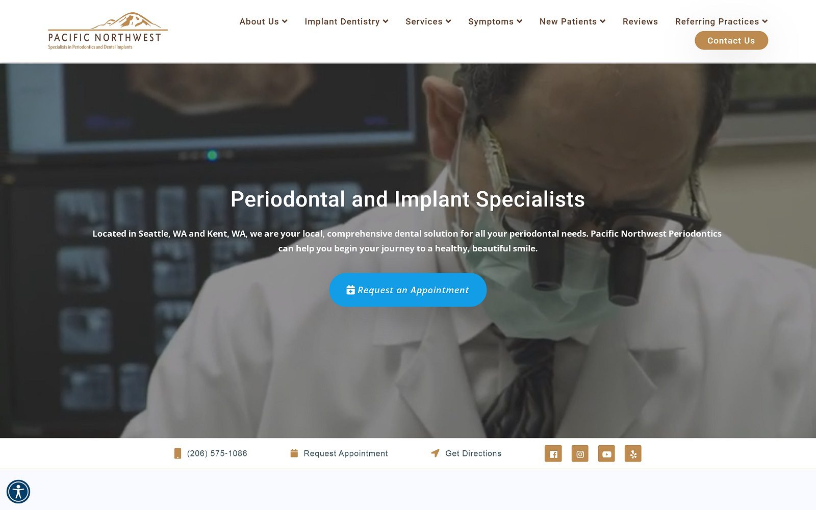 The screenshot of pacific northwest periodontics: dr. Rapoport and dr. Schuler website