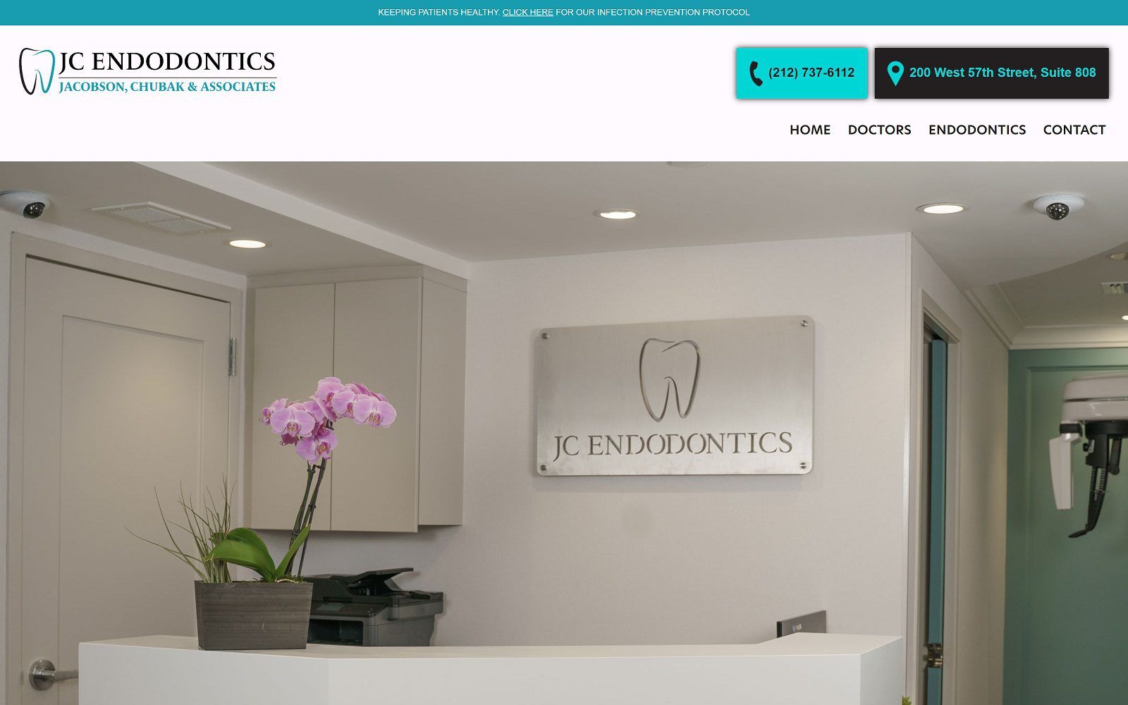 The screenshot of jc endodontics website