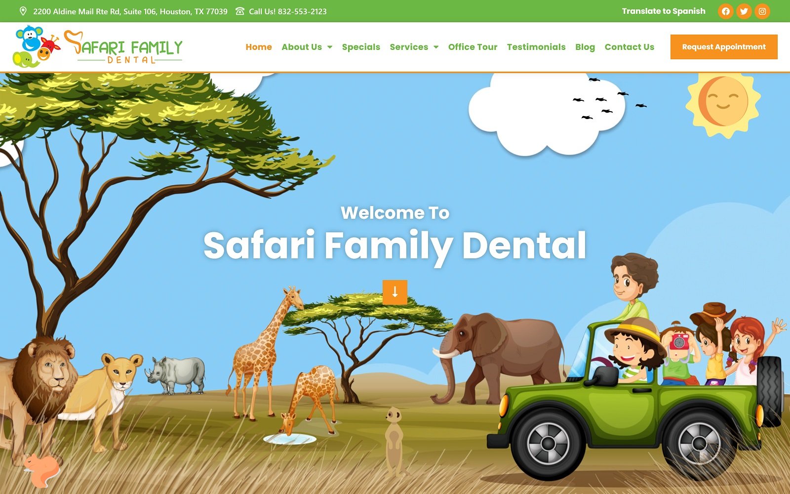 Safarifamilydental. Com screenshot