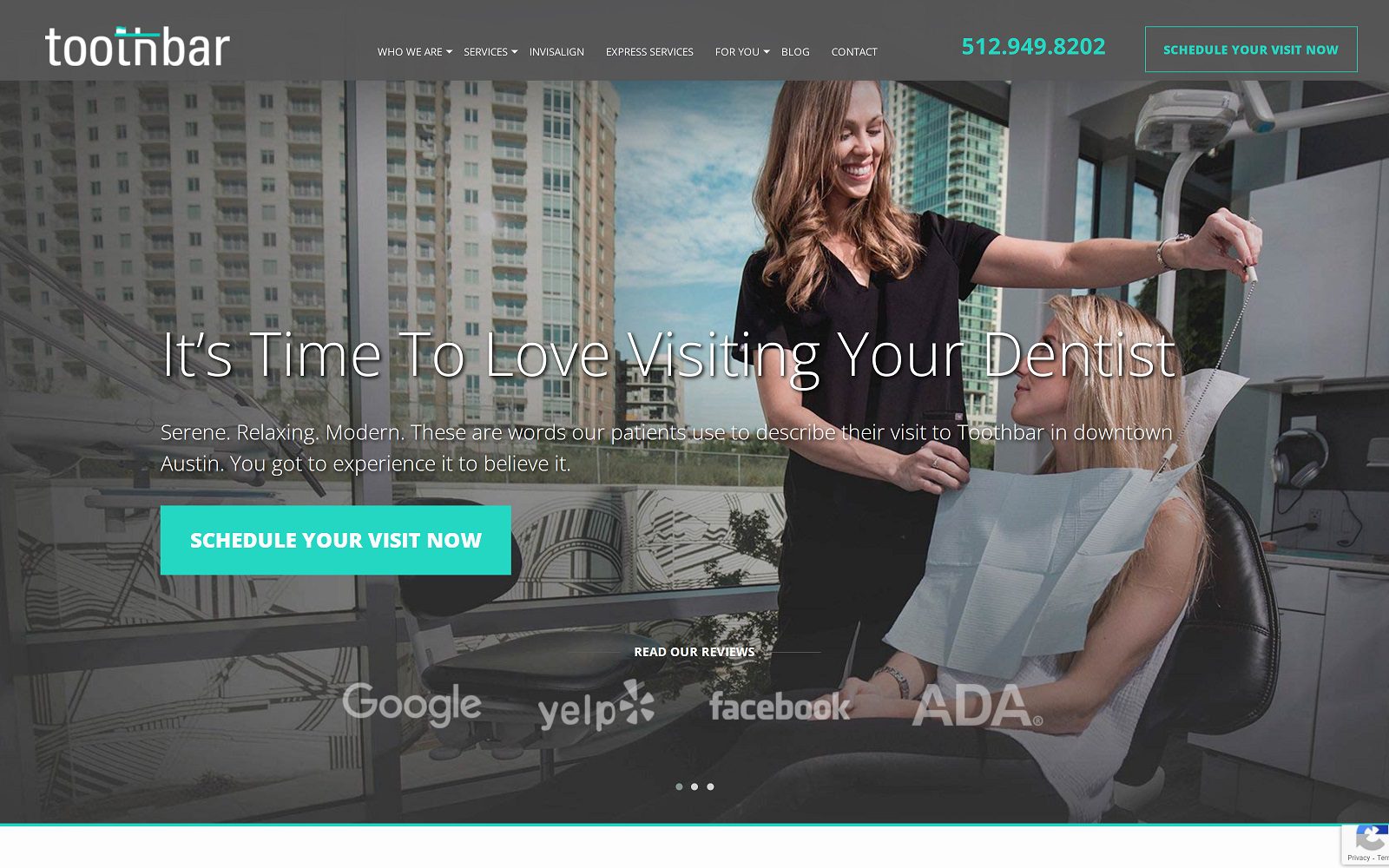 The screenshot of toothbar website