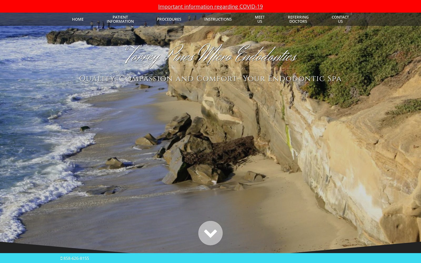 The screenshot of torrey pines micro endodontics - keven s herold website