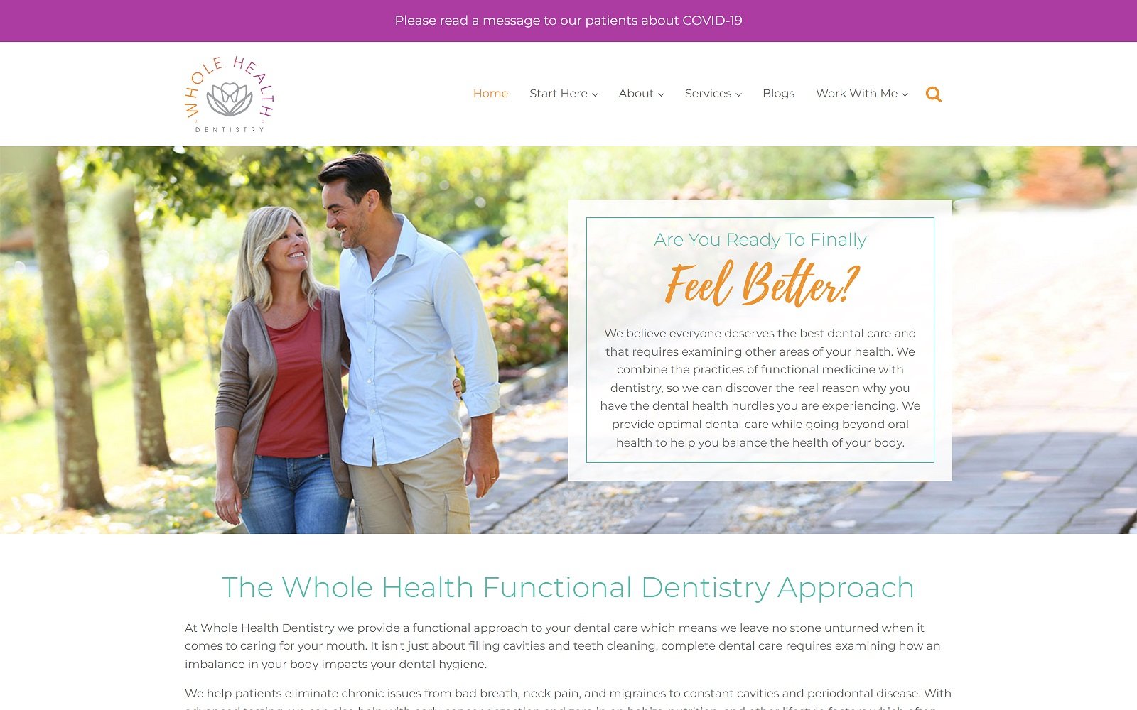 Wholehealthdentistryaz. Com screenshot