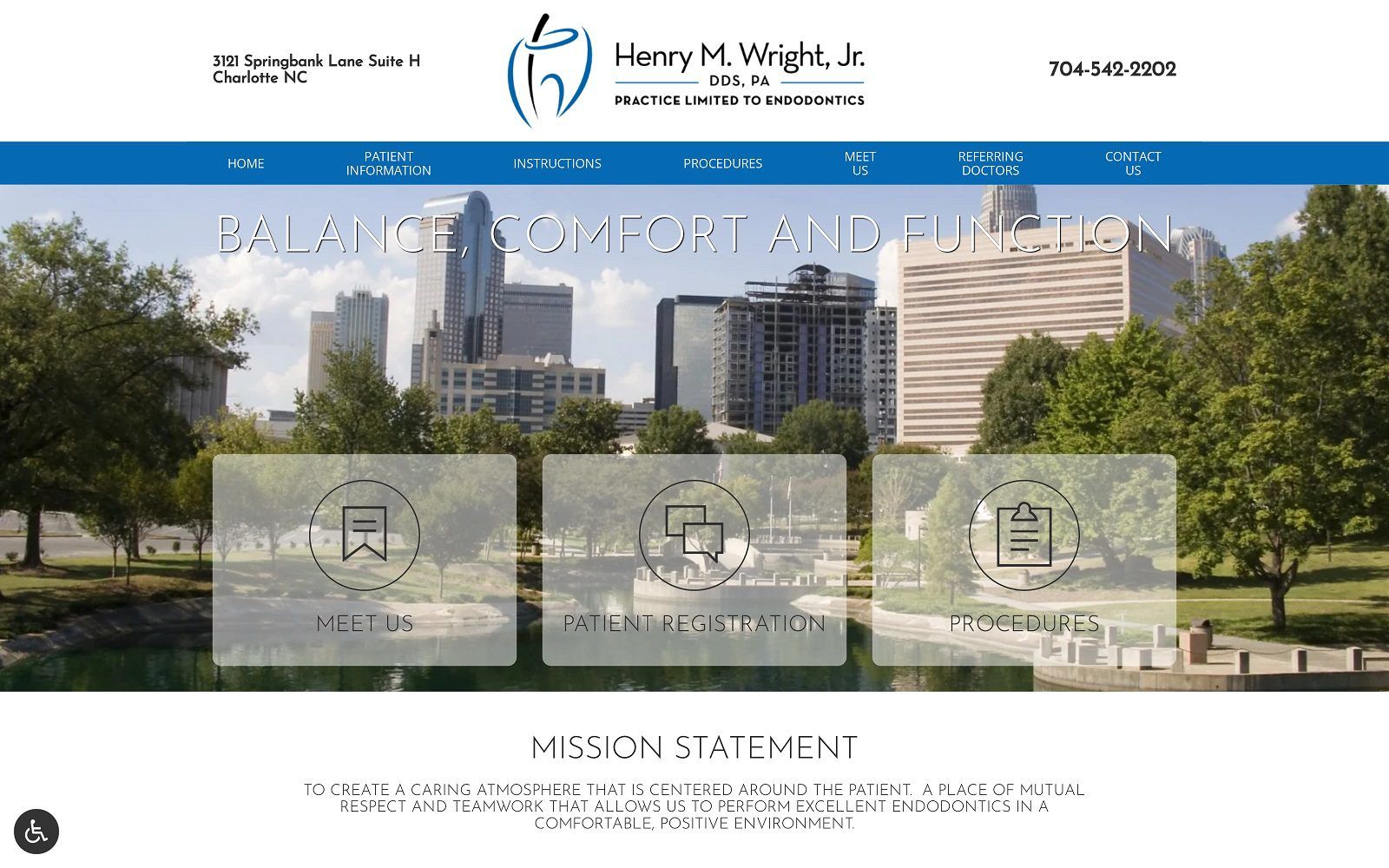 The screenshot of henry m wright jr pa website