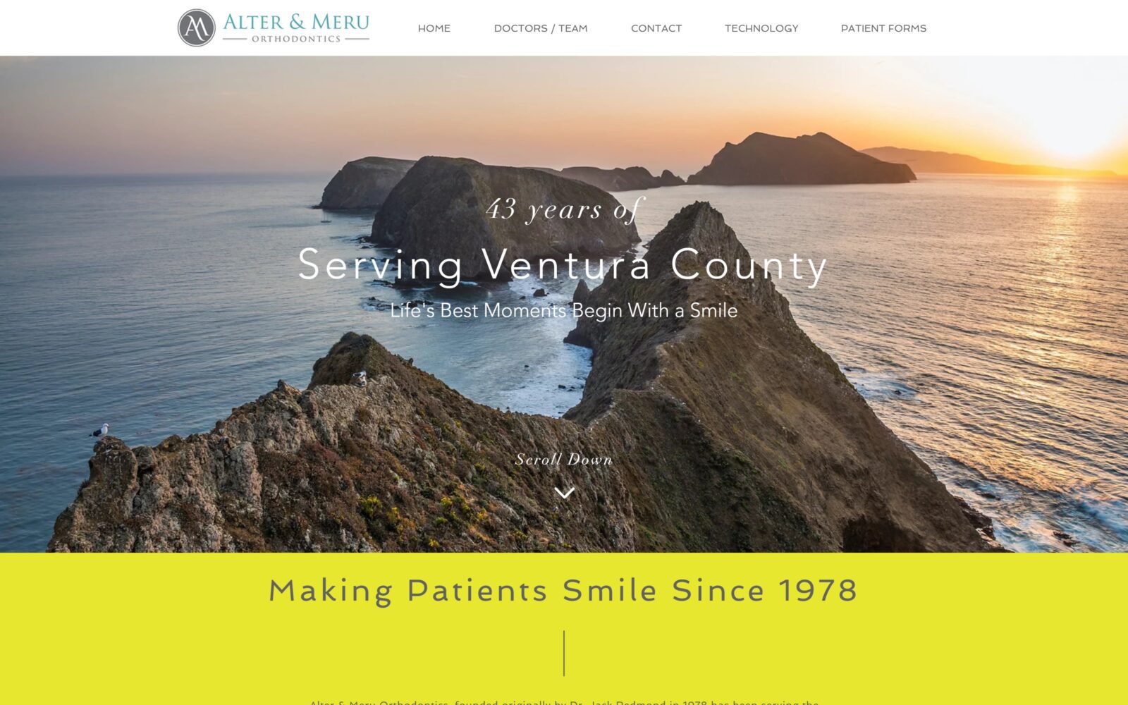 The screenshot of buto and alter orthodontics website