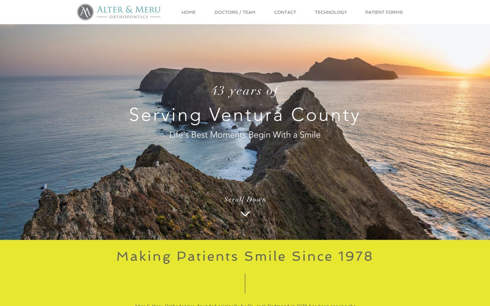 The screenshot of buto and alter orthodontics website