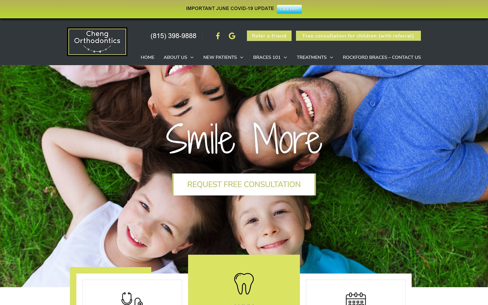 The screenshot of cheng orthodontics chengortho. Com dr. Derek cheng website