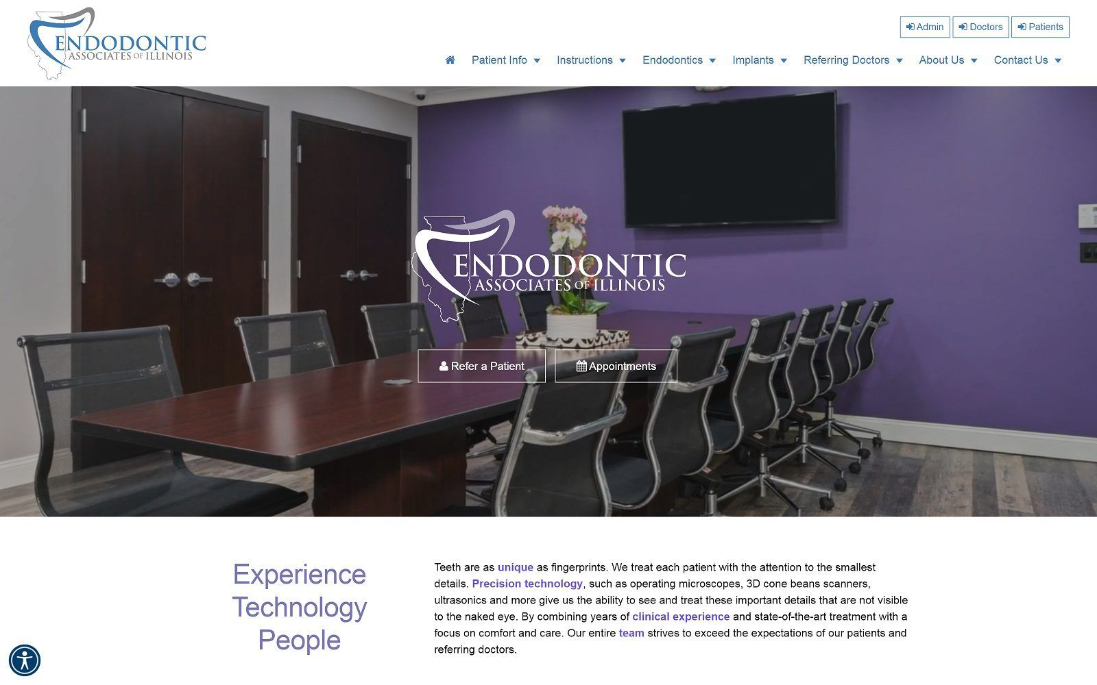 The screenshot of endodontic associates of illinois - naperville endo-illinois. Com dr. John pawluk website