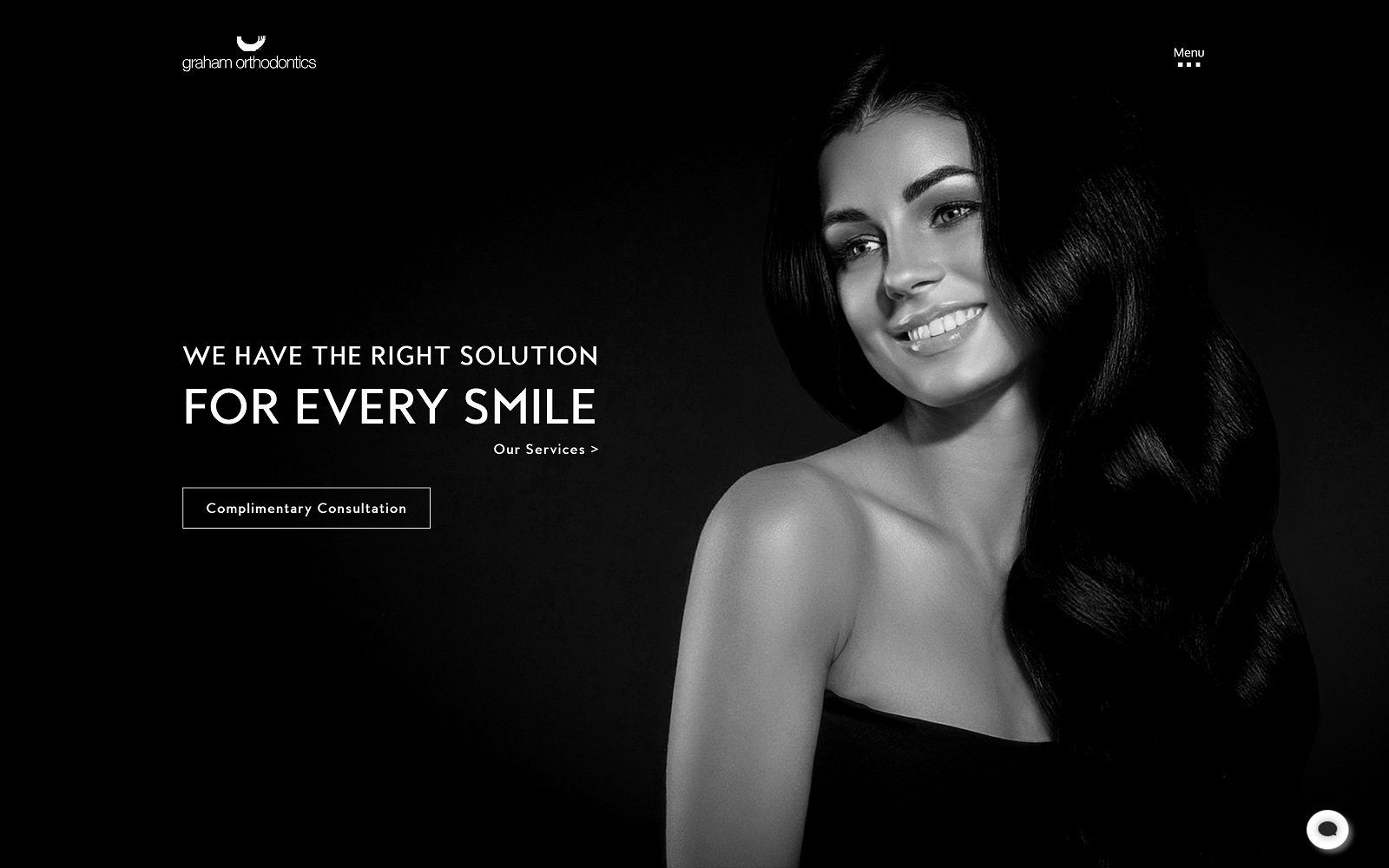 The screenshot of graham orthodontics website
