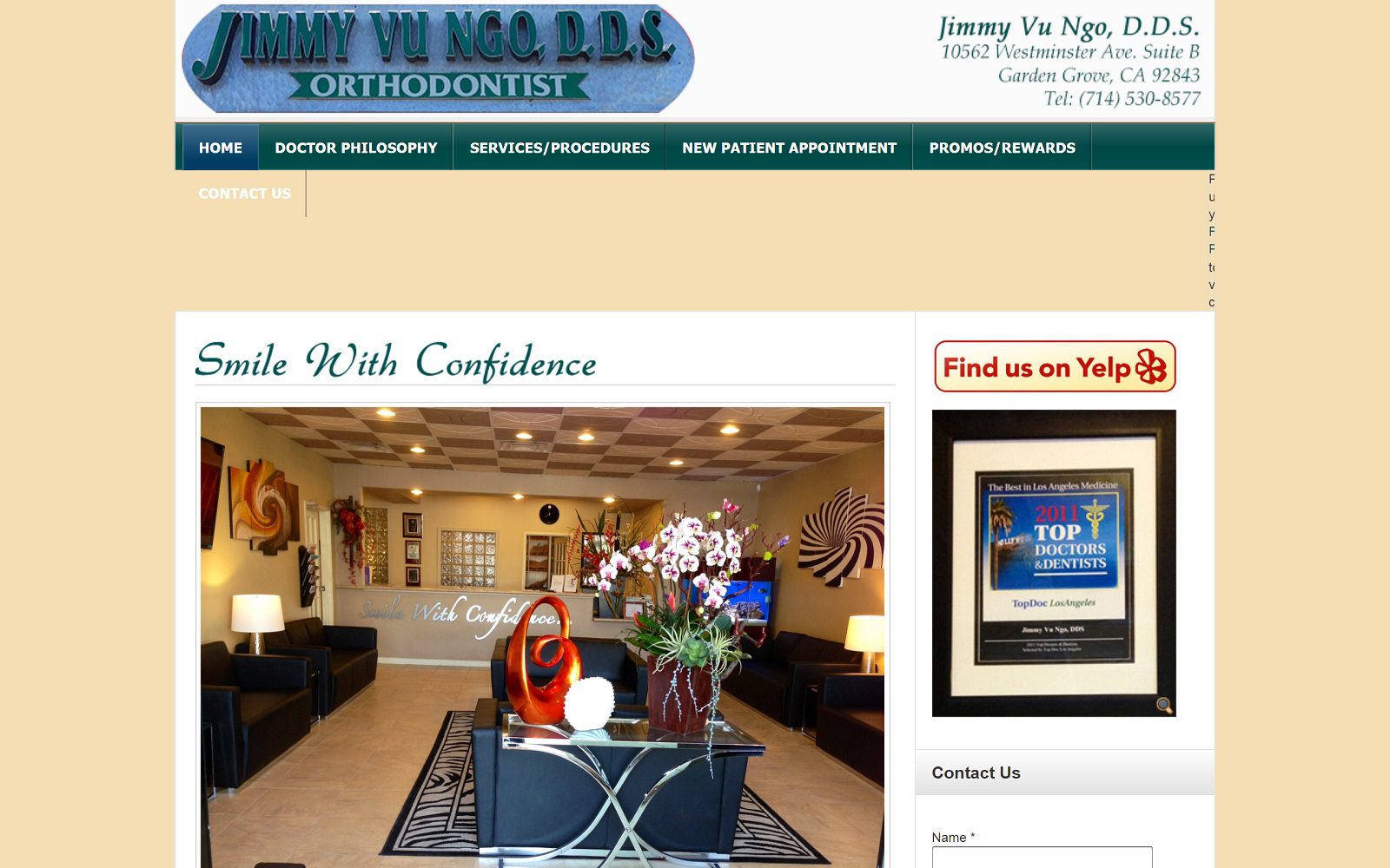 The screenshot of jimmy vu ngo, d. D. S. Jimmyvungodds. Com website