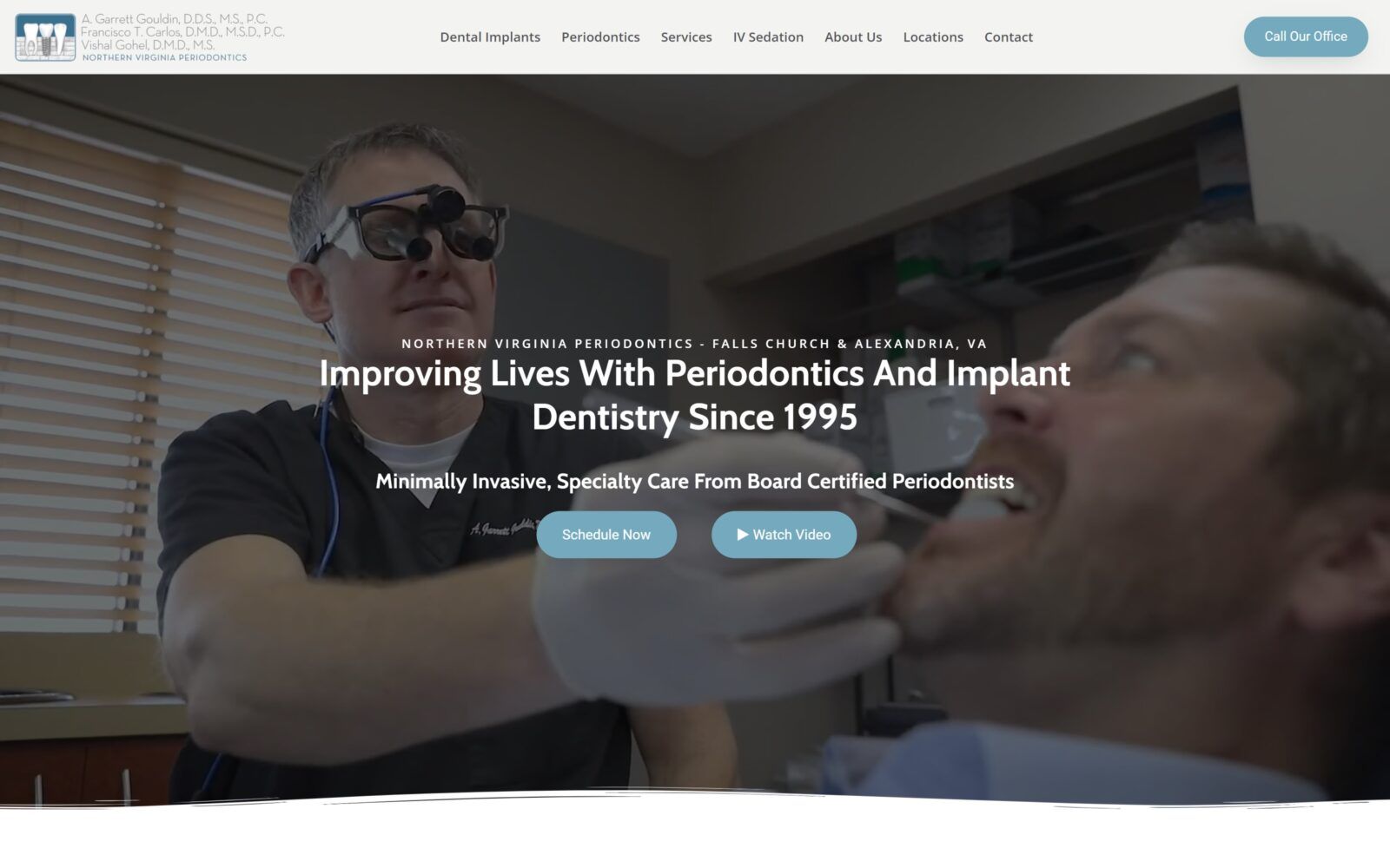 The screenshot of northern va periodontics - alexandria website