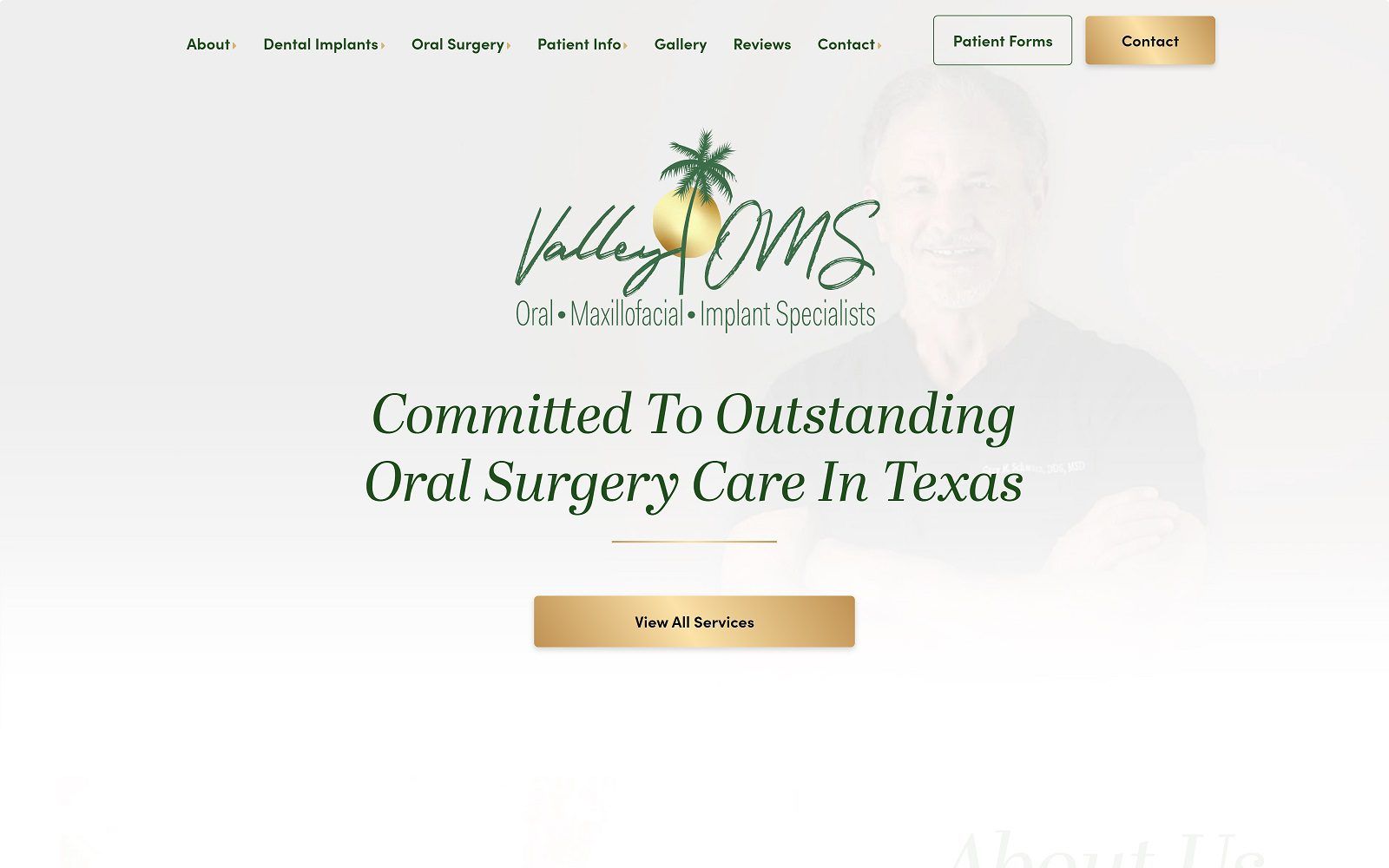 The screenshot of valley oral & maxillofacial surgery valleyoms. Com website