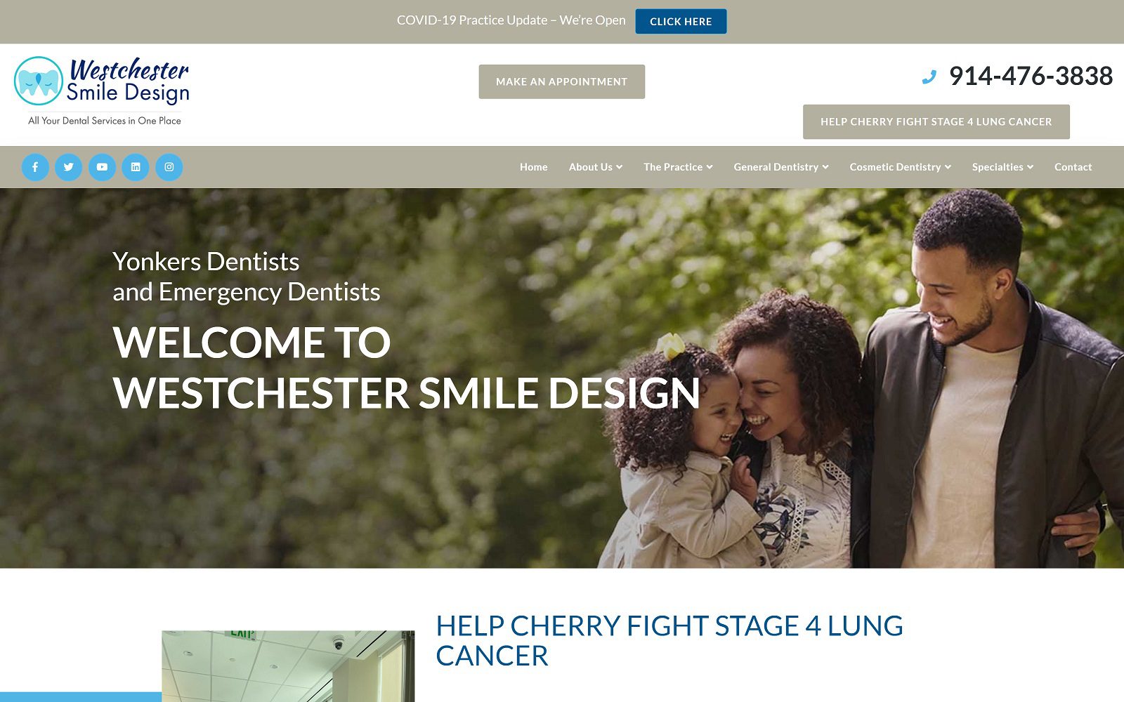 The screenshot of westchester smile design dr. Shay markovitch website