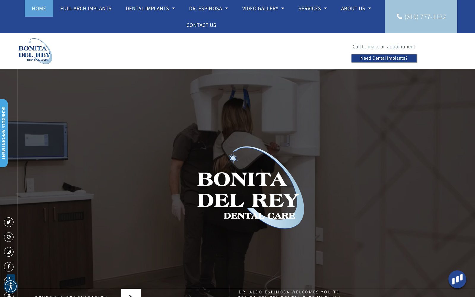 The screenshot of bonita del rey dental care - dental implants chula vista ca website