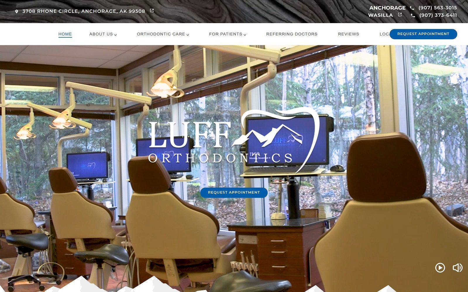 The screenshot of luff orthodontics dr. Cliff luff website