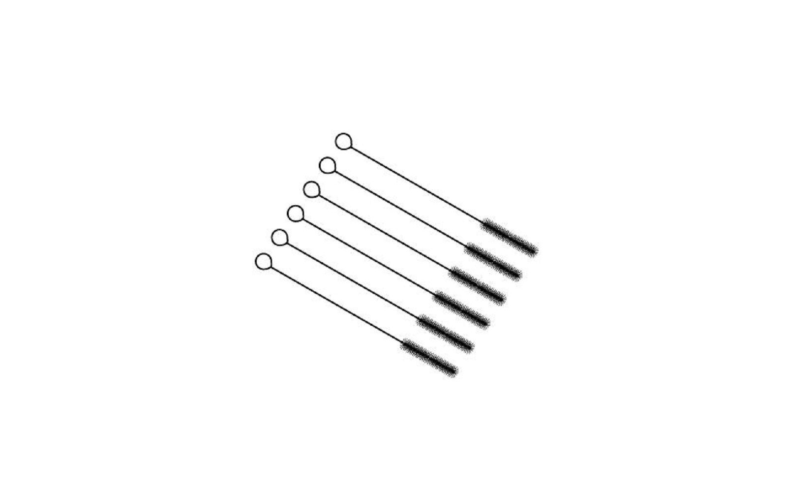 Hve valve brushes – 6/pkg 1/2"