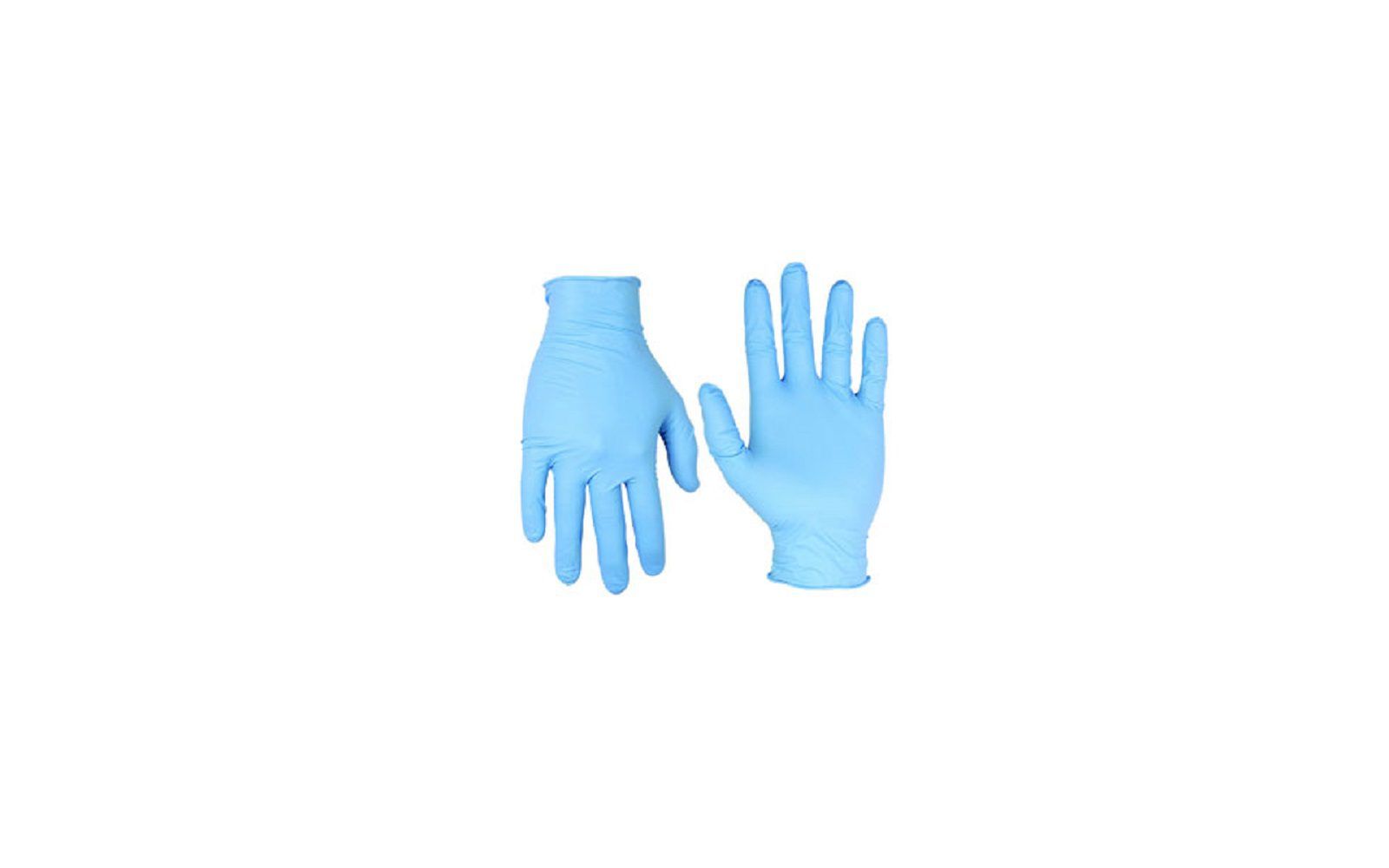 House brand nitrile exam gloves: medium, 100/bx. Blue, non-sterile