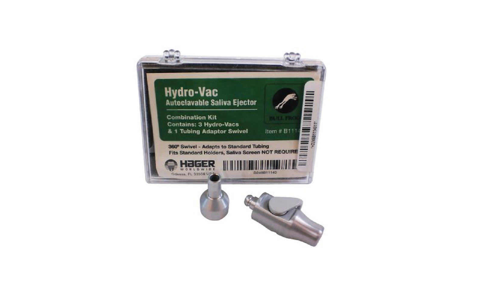 Hydro vac aluminum saliva ejector combo kit