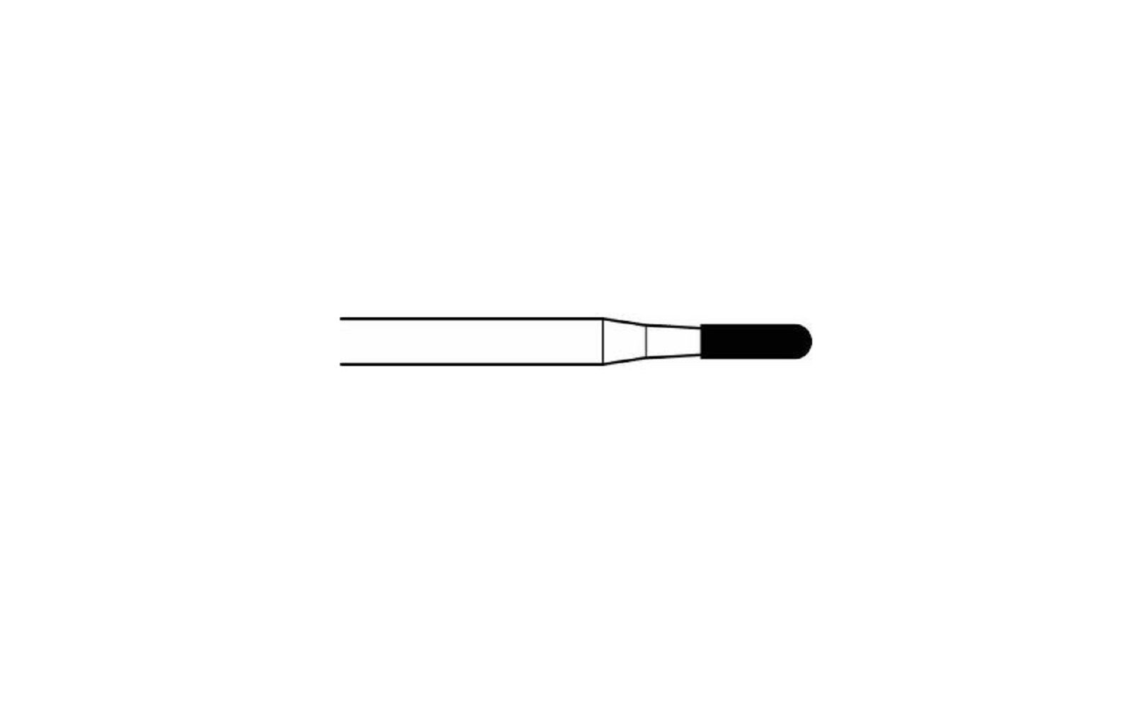 Midwest® once™ sterile operative carbide burs – fg, 25/pkg - tapered fissure, # 1556, 0. 8 mm diameter
