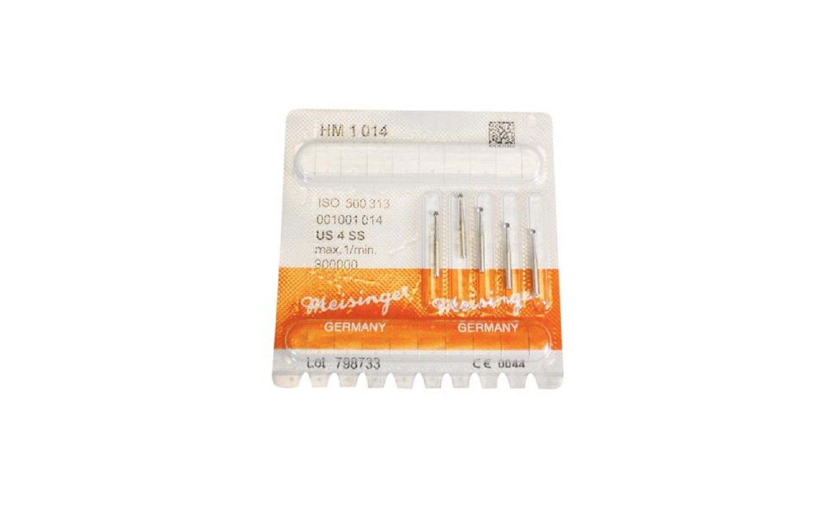 Tungsten Carbide Burs – HM 1 Round FGSS, Size #4, 1.4 mm Diameter, 5/Pkg