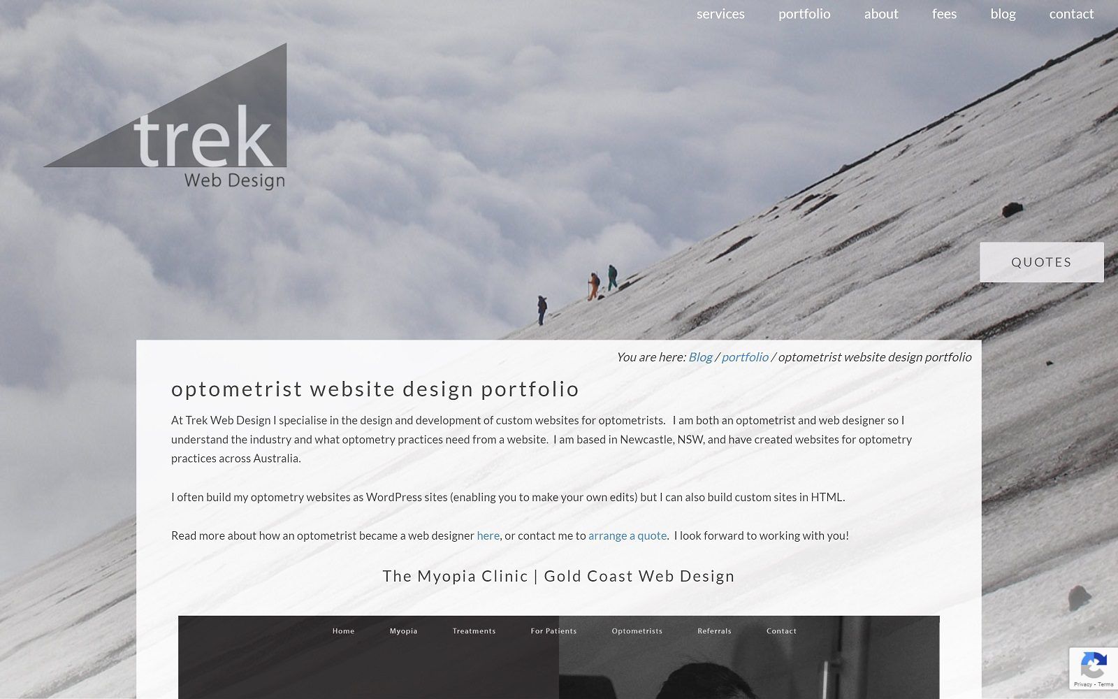 Trek web design
