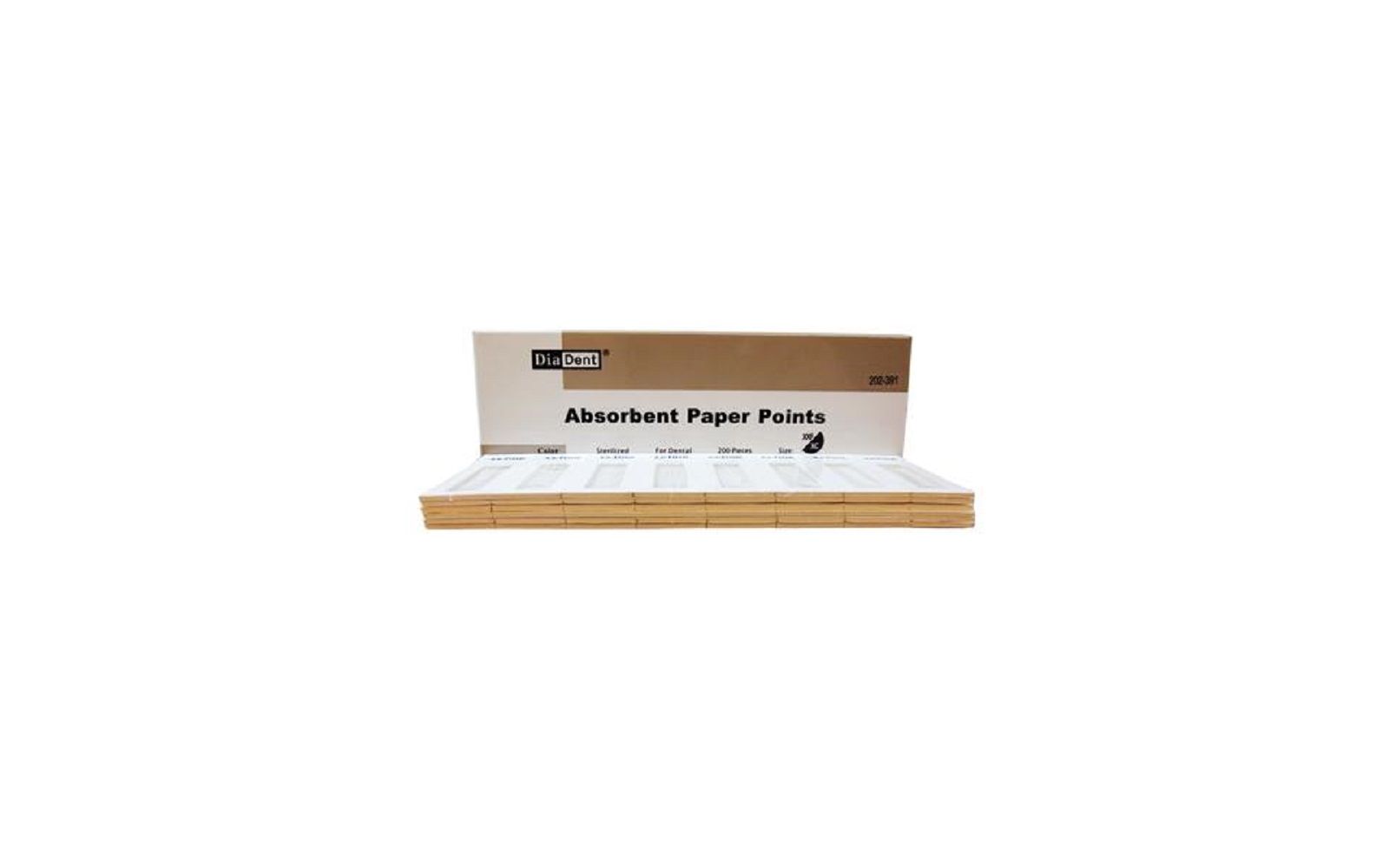 Absorbent paper points – cell pack, accessory sizes, 200/box - diadent manufacturing inc
