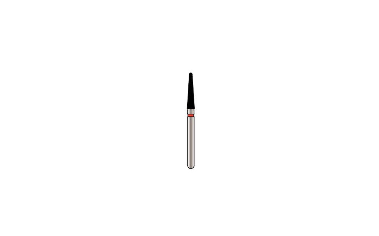 Alpen® x1 single use diamond burs – fg, 25/pkg - super coarse, black, tapered round end, # 856l, 1. 8 mm diameter, 9. 0 mm length