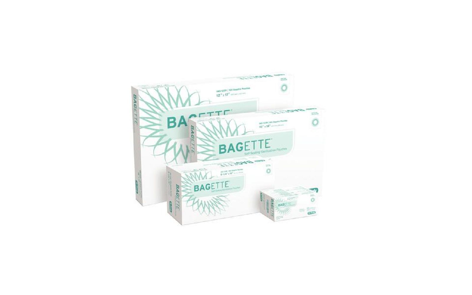 Bagette® self-sealing sterilization pouches - 10" x 14", 100/pkg