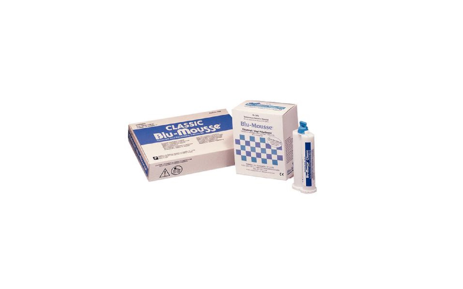 Blu-mousse® vps bite registration material – 50 ml automix split cartridge, 2/pkg - parkell products inc